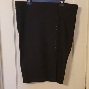Lace up pencil skirt